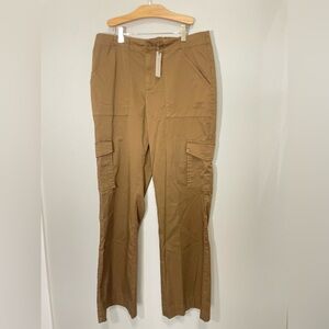 Sanctuary Anthropologie Cargo Pants Womens 31 Brown Chino Pockets Wide Leg NWT
